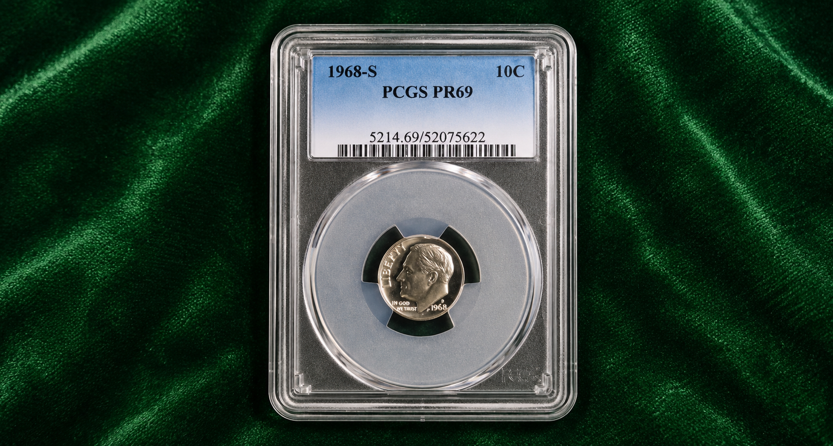 1968-S Roosevelt Dime PCGS PR69 Proof