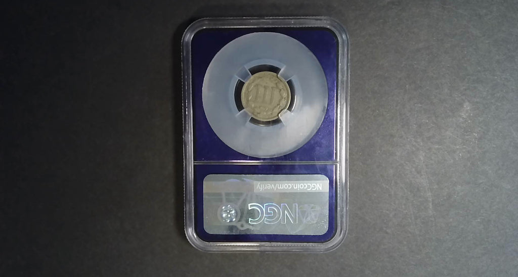 1865 Three-Cent Nickel (3CN) NGC Certified Genuine | Historic U.S. Coin