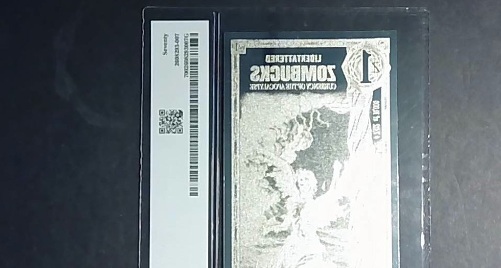 2027 Libertattered 1 Zombuck Red Aurum PMG 70★ – 1/1000 oz .999 Silver