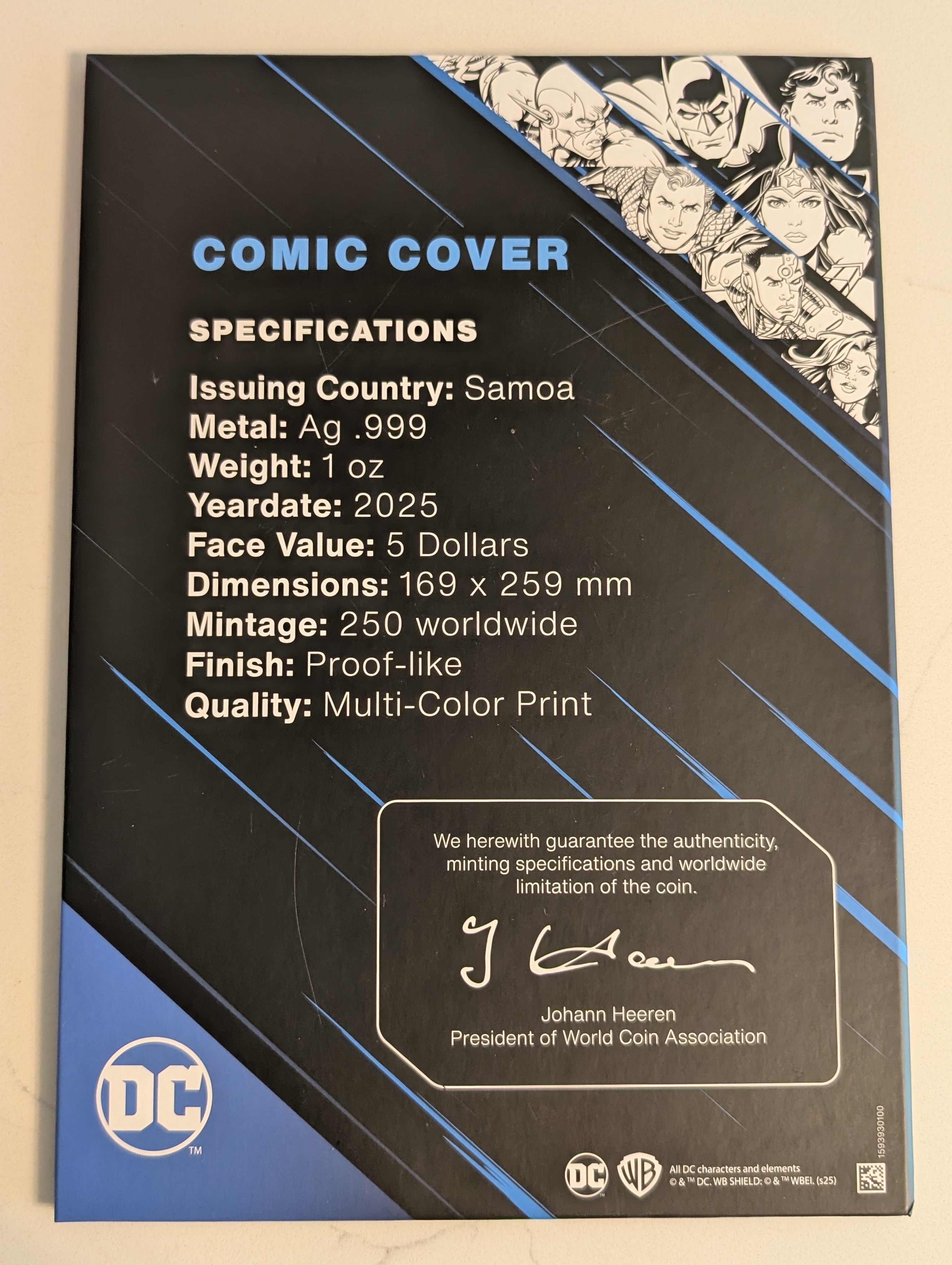 2025 Samoa Detective Comics #122 Catwoman 1 oz .999 Fine Silver Comic Cover
