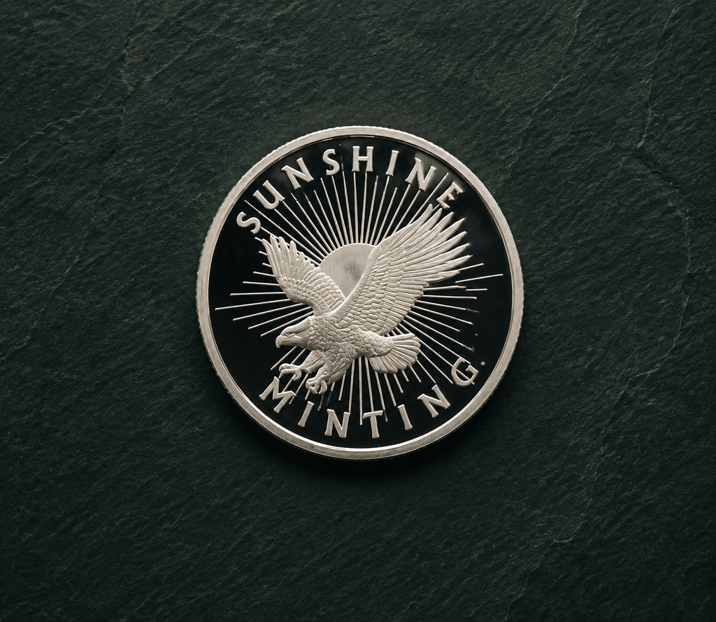 1/2 Troy Ounce Sunshine Minting Silver Round – .999 Fine Silver Eagle Design