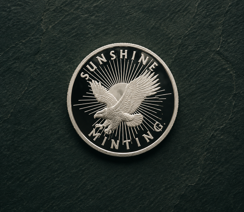 1/2 Troy Ounce Sunshine Minting Silver Round – .999 Fine Silver Eagle Design