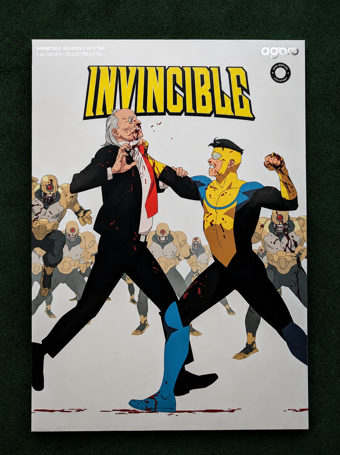 Invincible Season 3 Poster 1 oz .999 Fine Silver Collectible Foil (Limited Edition #253/1000)