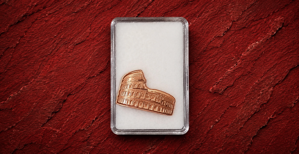 5 Gram .999 Fine Copper Colosseum Bar – Pan Metals Group | Roman Collectible