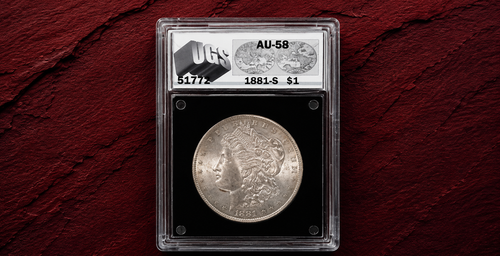 1881-S Morgan Silver Dollar – UGS AU-58 | Historic San Francisco Mint | 90% Silver