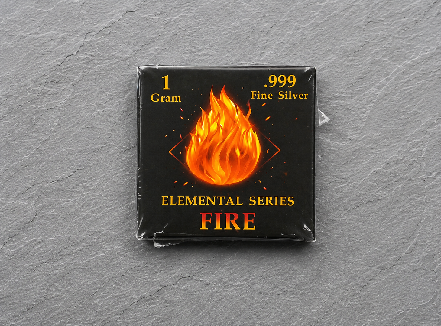 1 Gram .999 Fine Silver Elemental Series FIRE Bar – Limited Edition | Chance at Colorized or 24K Gold-Plated Edition
