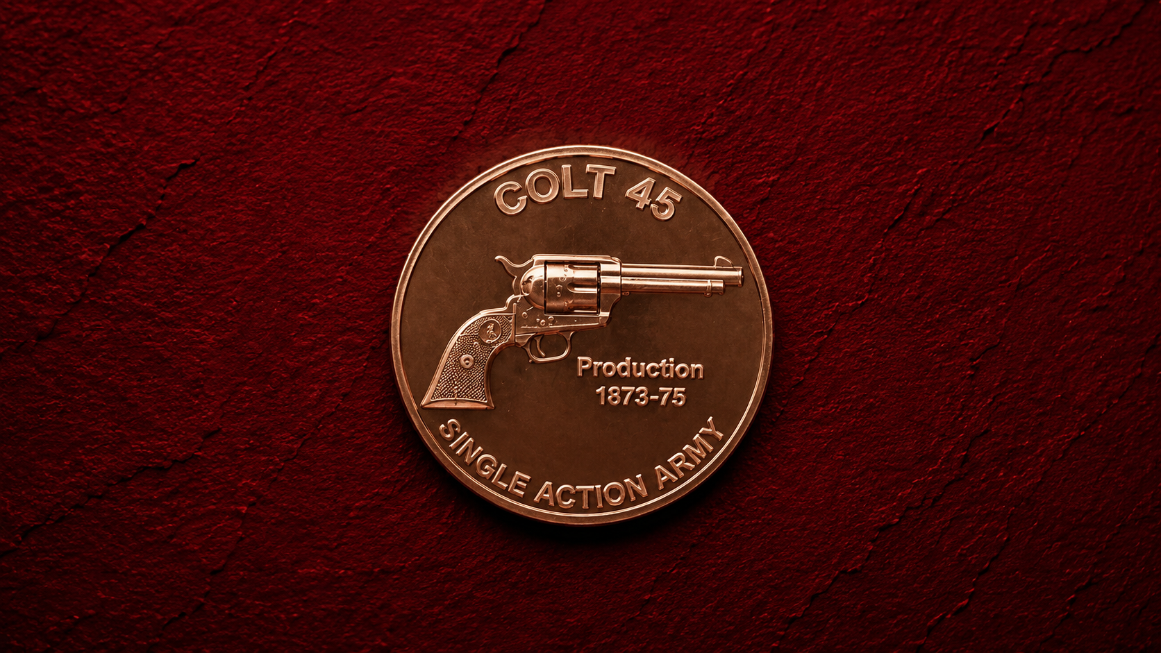 Colt .45 Single Action Army 1 AVDP Ounce .999 Fine Copper Round | Old West Revolver Collectible
