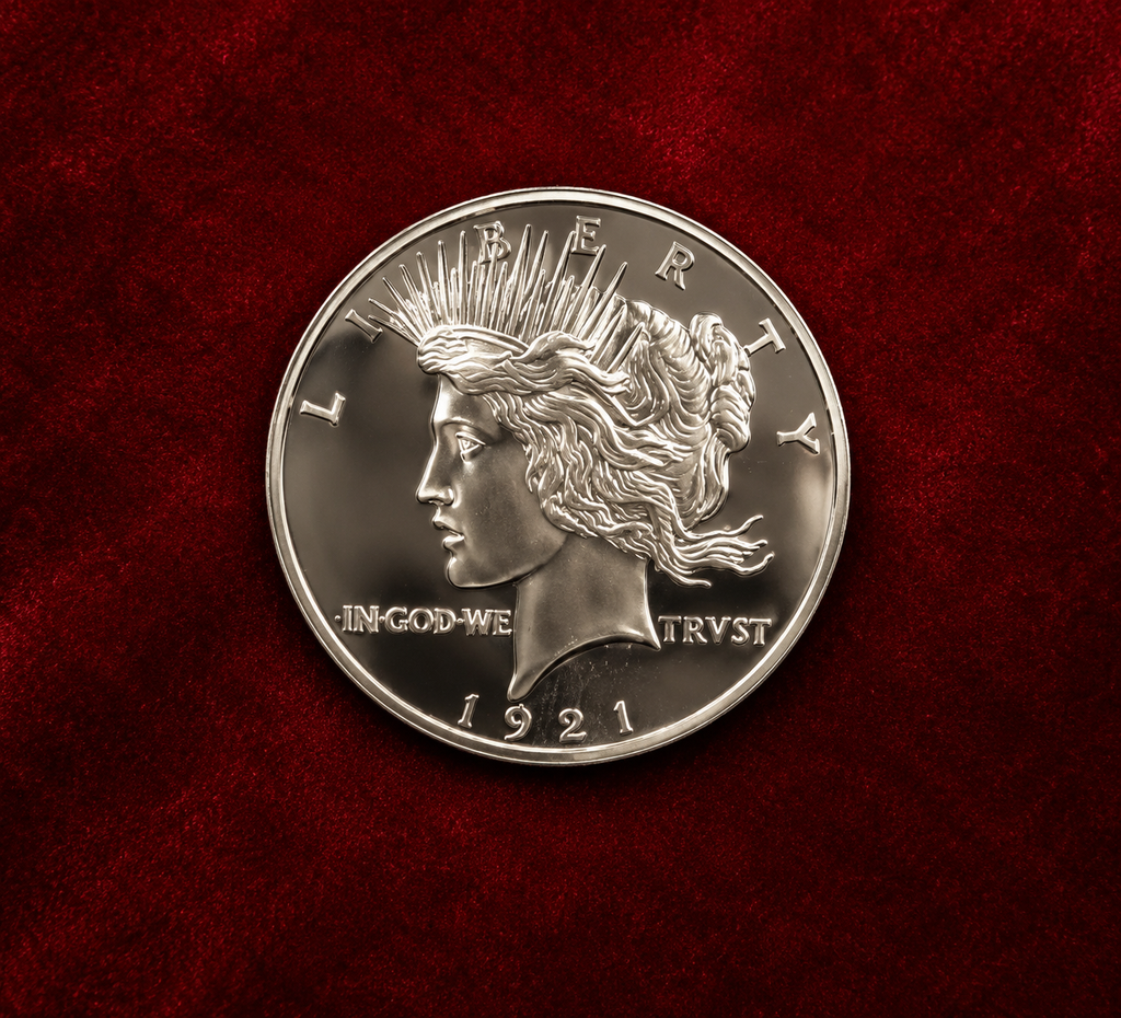 1921 Peace Commemorative Copper Round – 1 AVDP Oz .999 Fine Copper – Liberty Design – Collectible Round