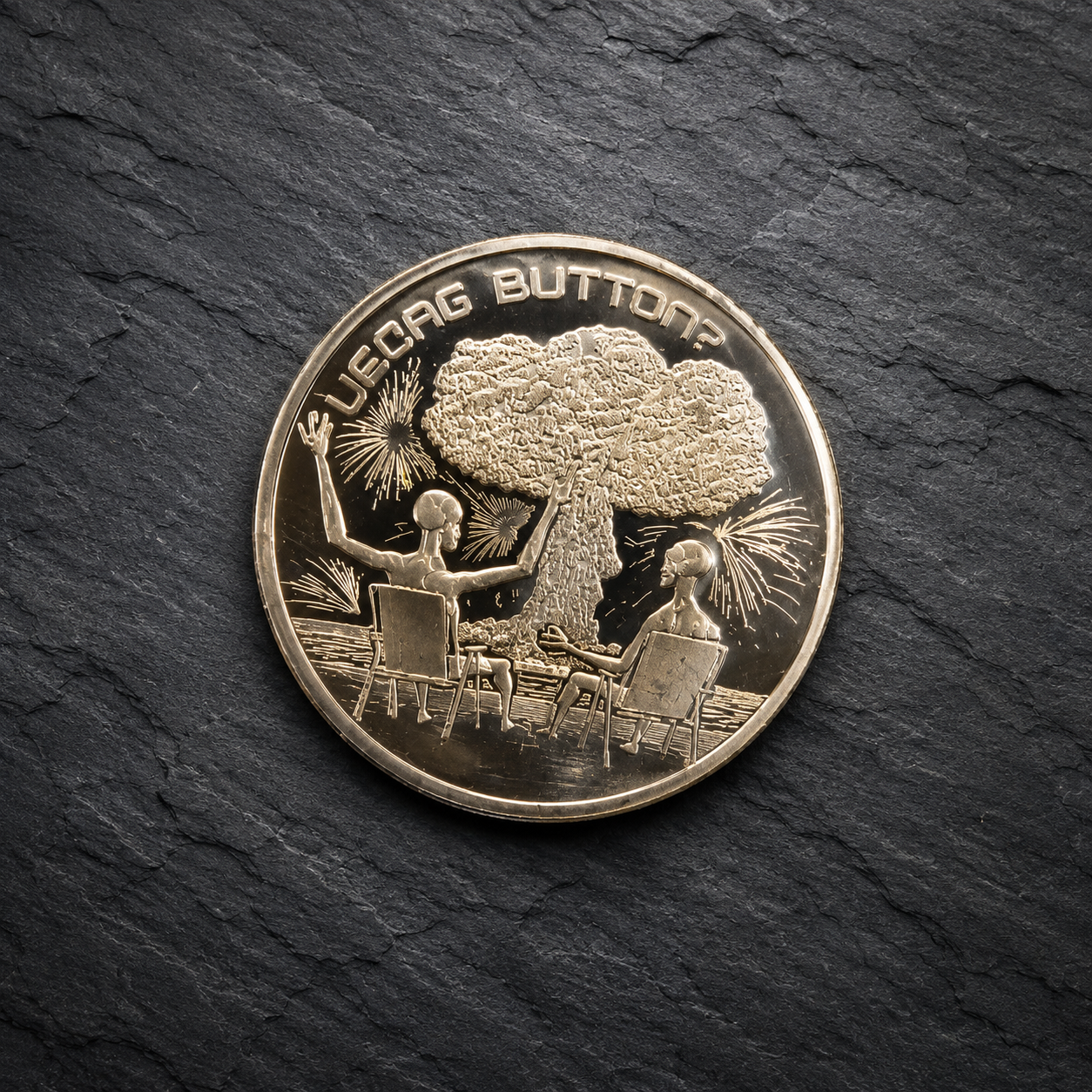 UFO "Copper .999 Fine" Copper Round – 1 AVDP Oz .999 Fine Copper – Novelty Collectible Round