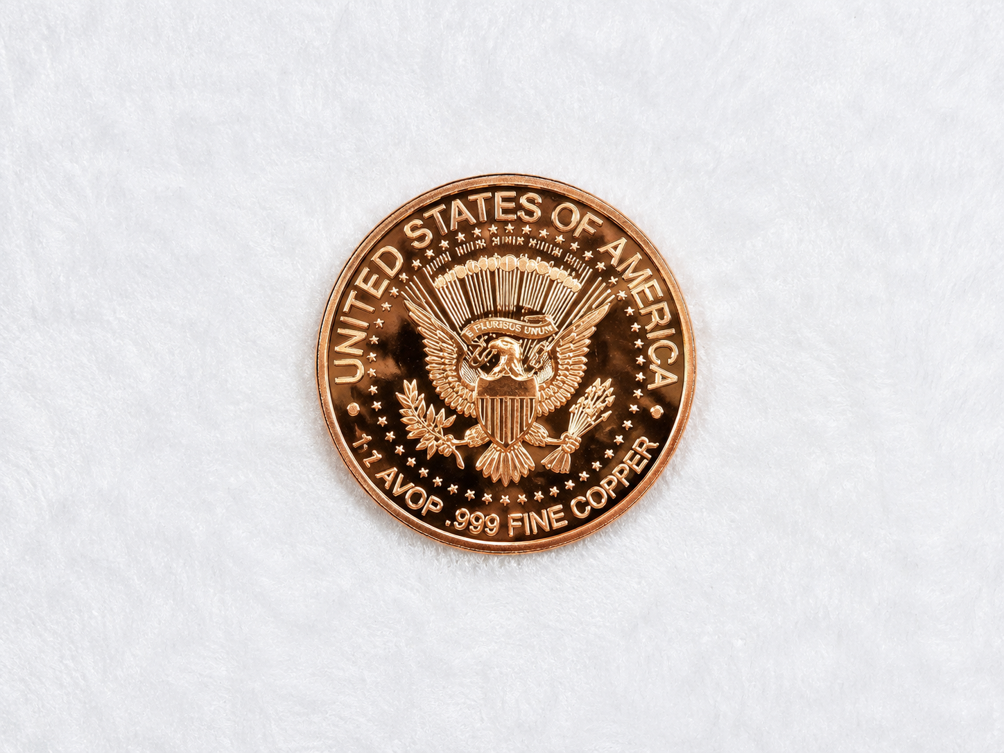 1964 Kennedy Half Dollar Design 1 AVDP .999 Fine Copper Round – Collectible Replica | Veterans Coin Vault Route 66
