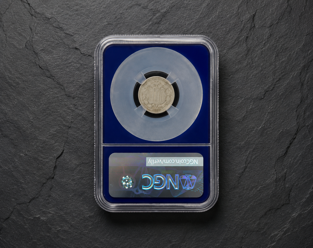 1865 Three-Cent Nickel (3CN) NGC Certified Genuine | Historic U.S. Coin