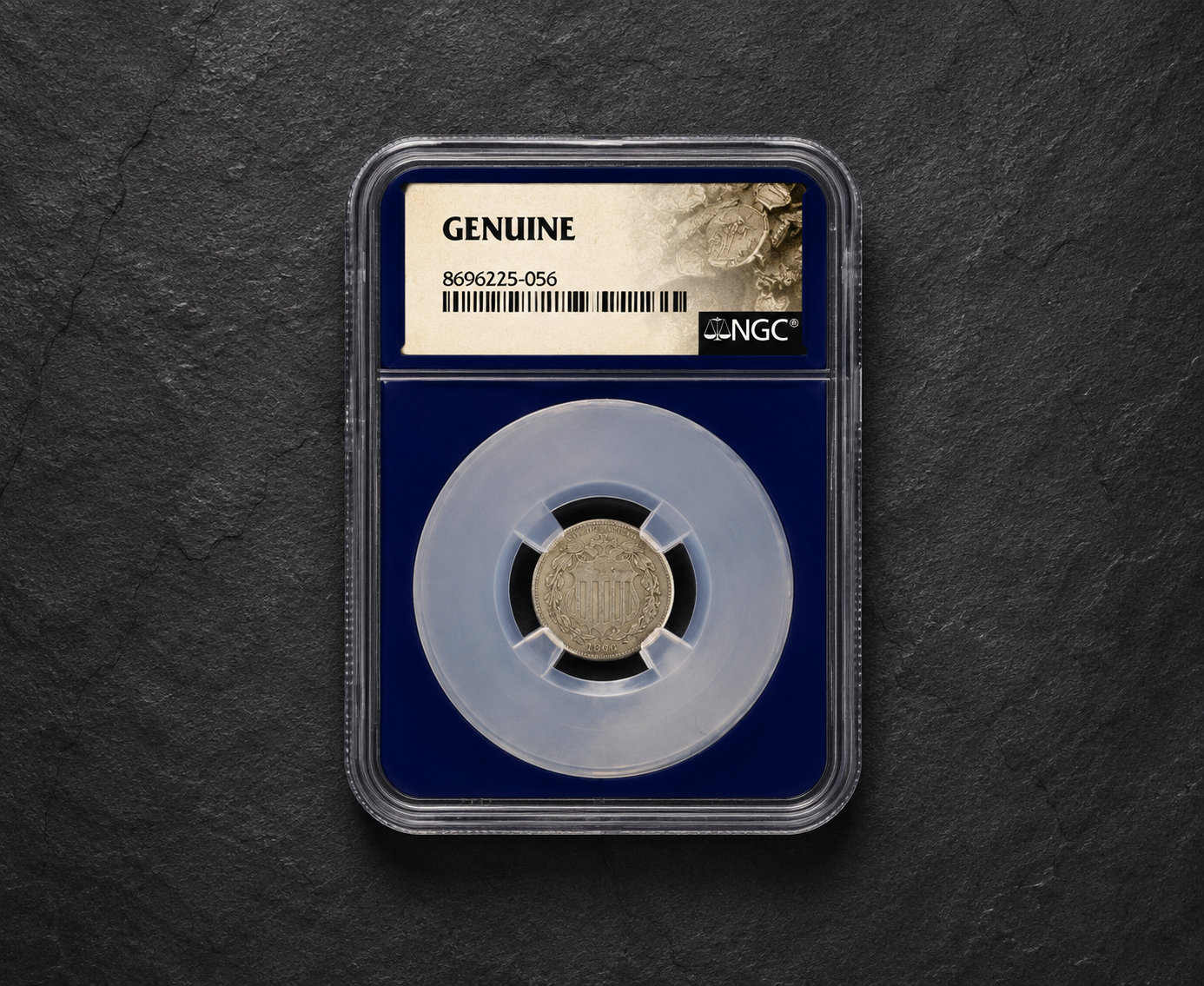 1865 Three-Cent Nickel (3CN) NGC Certified Genuine | Historic U.S. Coin