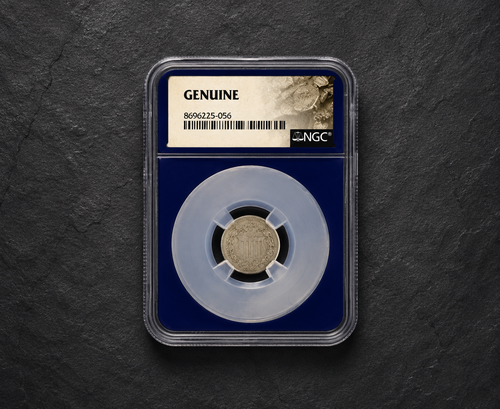 1865 Three-Cent Nickel (3CN) NGC Certified Genuine | Historic U.S. Coin