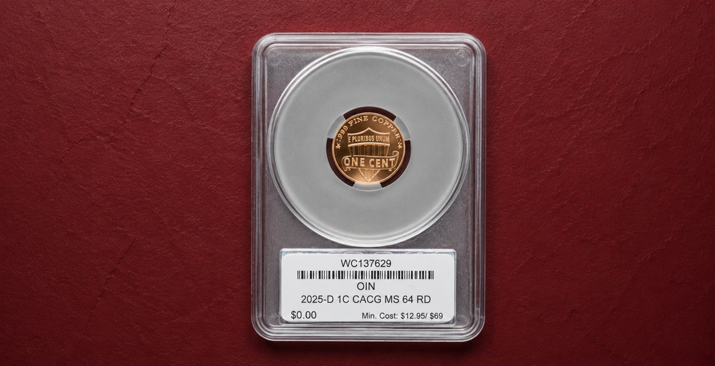 2025-D Lincoln Shield Cent CAC MS64 RD WitterBrick – Certified Brilliant Red Penny