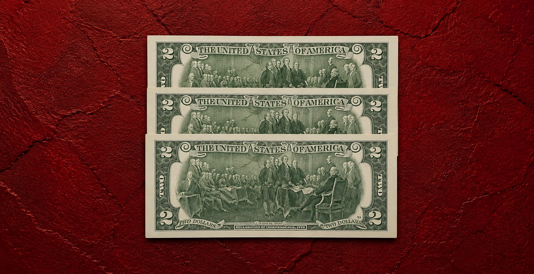 Three Consecutive 2017A $2 Federal Reserve Notes – 321 Prefix | San Francisco District | Uncirculated | $15 for 3