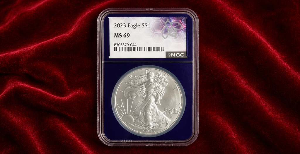 2023 American Silver Eagle $1 NGC MS69 | 1 Troy Oz .999 Fine Silver | Certified Bullion Coin