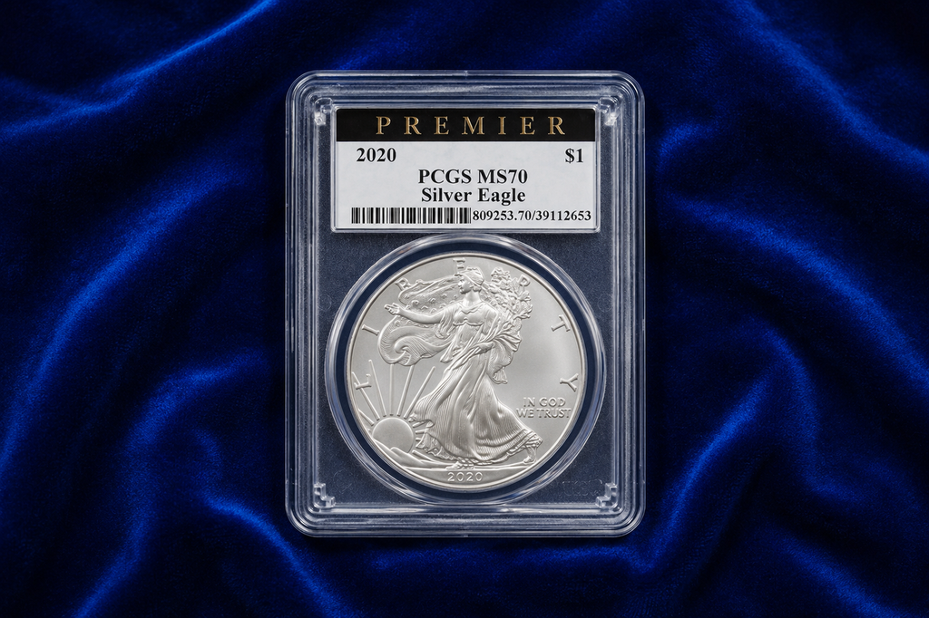 2020 American Silver Eagle PCGS MS70 Premier | 1 oz .999 Fine Silver | Perfect Grade