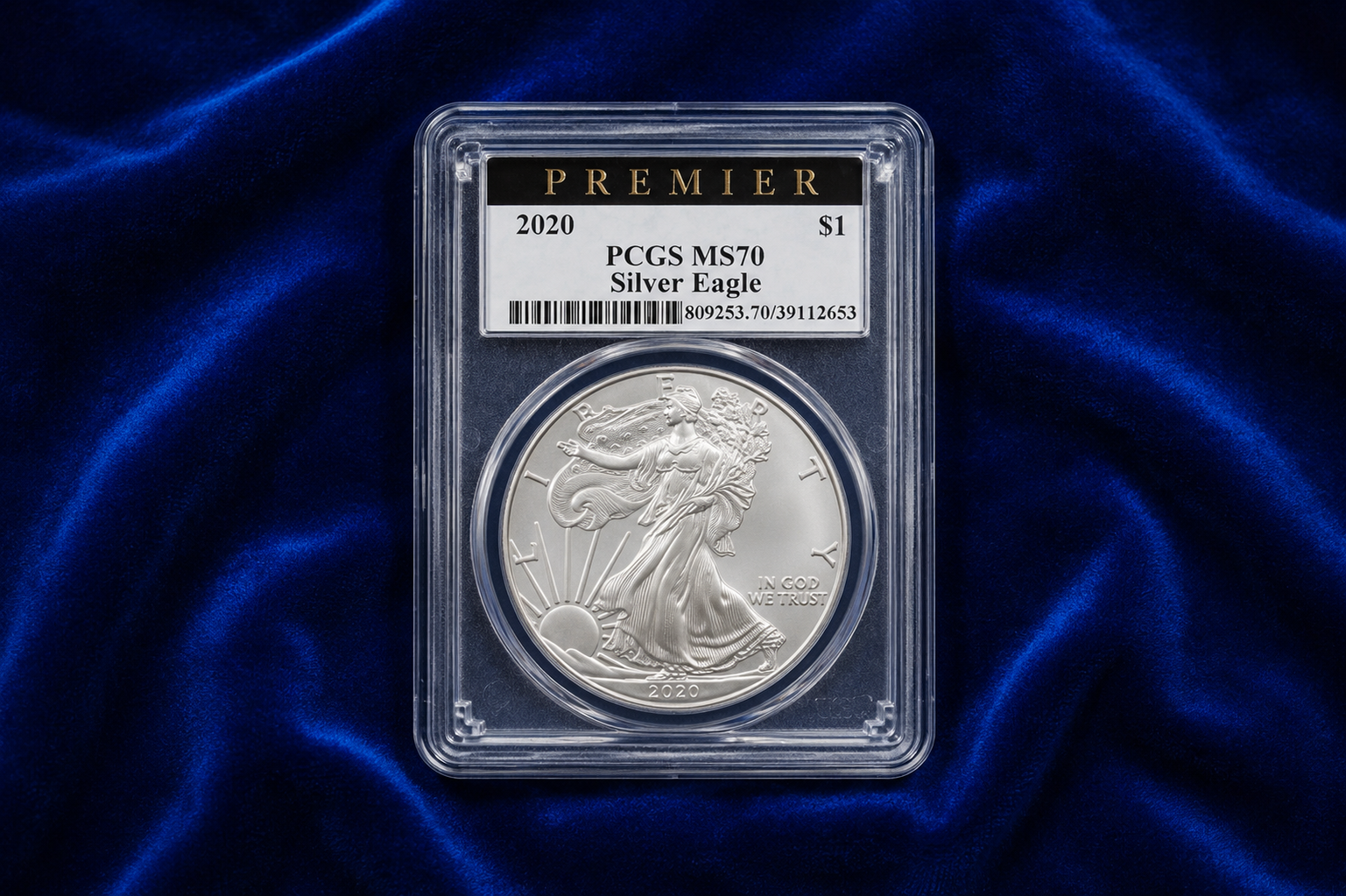 2020 American Silver Eagle PCGS MS70 Premier | 1 oz .999 Fine Silver | Perfect Grade