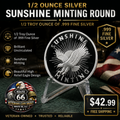 1/2 Troy Ounce Sunshine Minting Silver Round – .999 Fine Silver Eagle Design