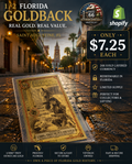 2025 1/2 Florida Goldback® | Spendable 24K Gold Currency | $7.25 Each
