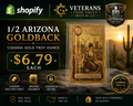 2026 1/2 Arizona Goldback® (Non-Alpha Series) | 24K Gold Spendable Currency | New