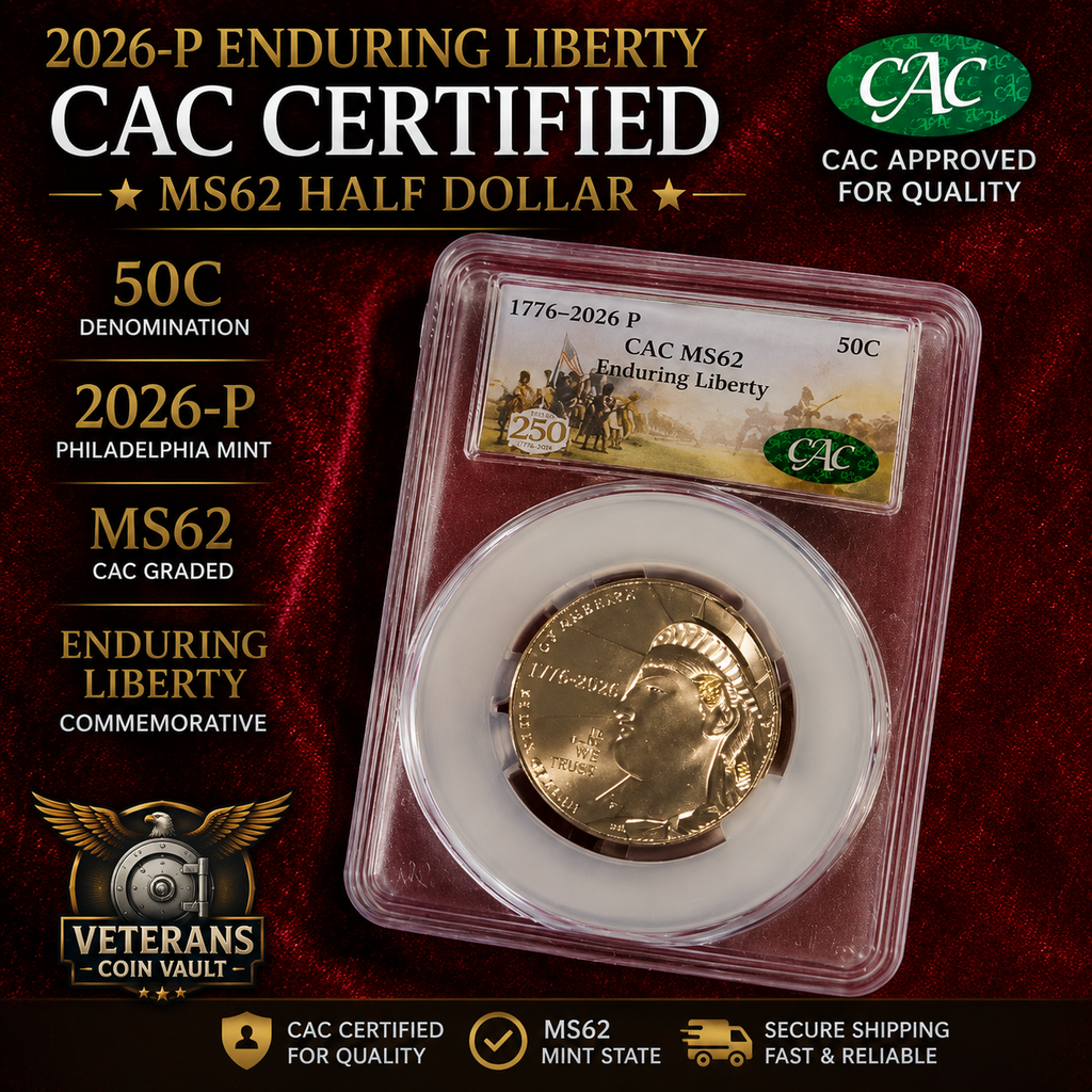 2026-P Enduring Liberty CAC Certified MS62 Half Dollar
