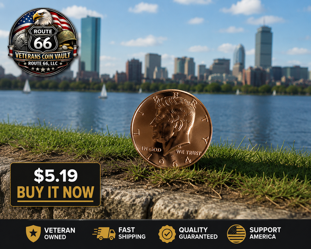 1964 Kennedy Half Dollar Design 1 AVDP .999 Fine Copper Round – Collectible Replica | Veterans Coin Vault Route 66