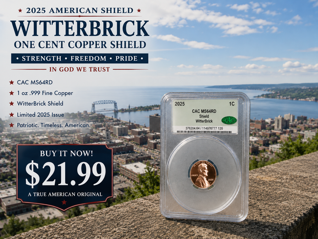 2025-D Lincoln Shield Cent CAC MS64 RD WitterBrick – Certified Brilliant Red Penny