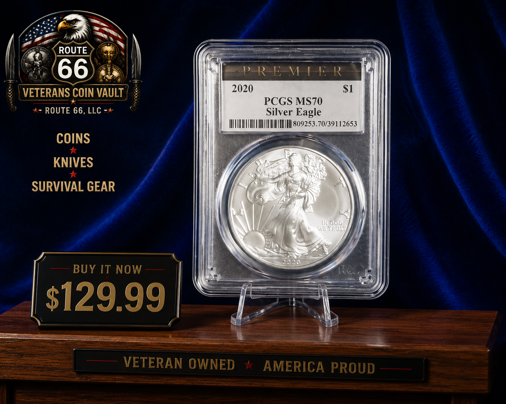 2020 American Silver Eagle PCGS MS70 Premier | 1 oz .999 Fine Silver | Perfect Grade