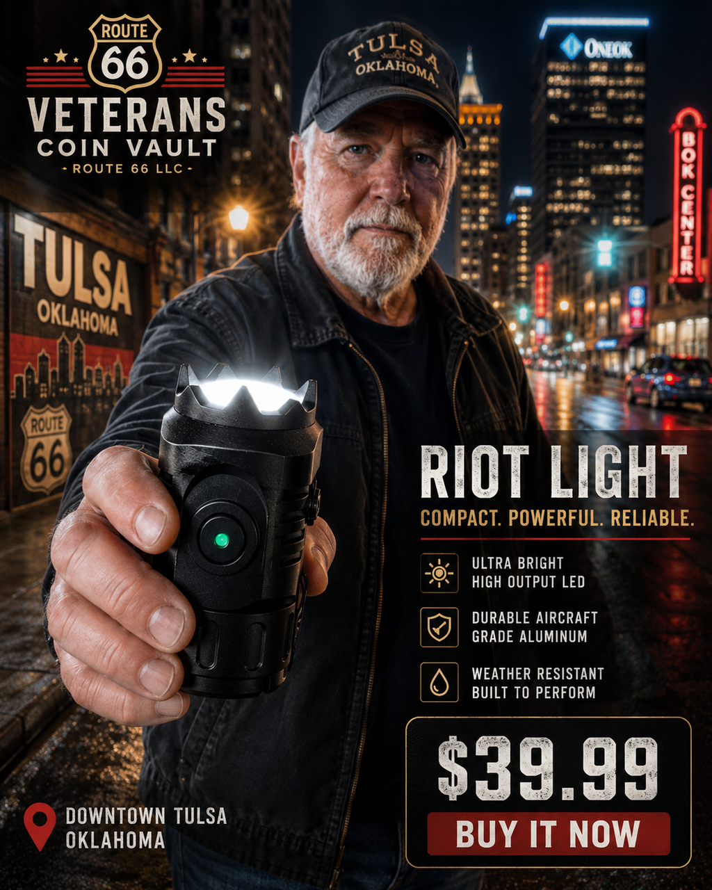 Riot Light™ Rechargeable Tactical Flashlight – 2000 Lumens | 8 Lighting Modes | Magnetic Base