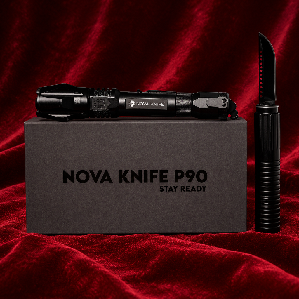 NOVA Knife P90 High-Intensity Survival Flashlight & Rescue Tool