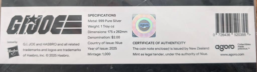 G.I. Joe: A Real American Hero Vol. 21 – Silent Interlude 1 oz Silver Collectible Comix™ Foil