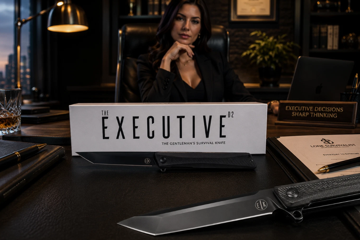 The Executive D2 Folding Knife – The Gentleman’s Survival Knife