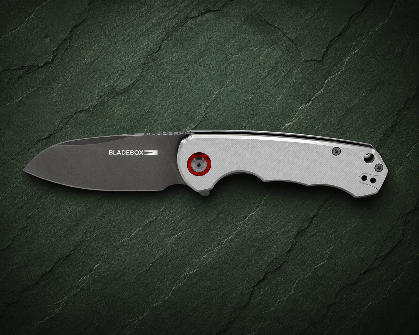 BladeBox "M'ERICA" Folding Knife | D2 Steel Blade | 6061 Aluminum Handle | Silver