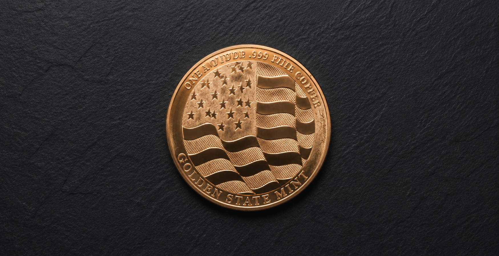 Golden State Mint American Eagle 1 oz .999 Fine Copper Round – Strength Freedom Pride – Patriotic Bullion Tribute