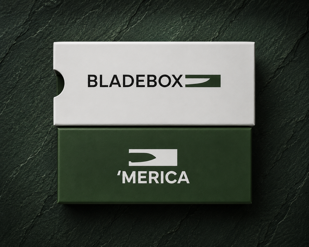 BladeBox "M'ERICA" Folding Knife | D2 Steel Blade | 6061 Aluminum Handle | Silver