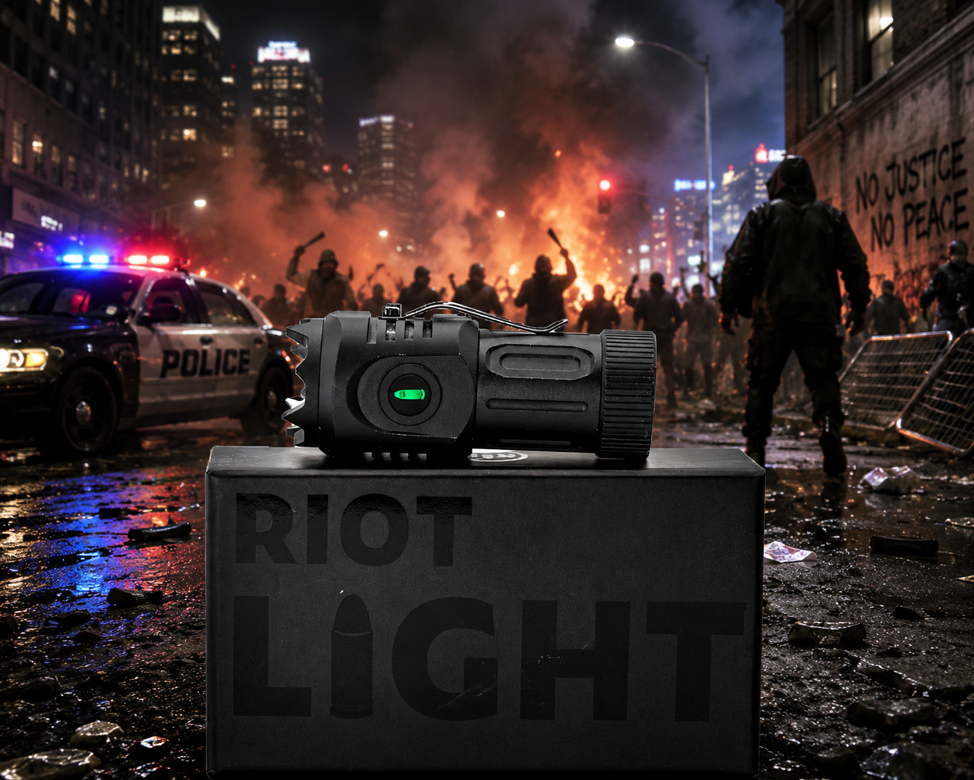 Riot Light™ Rechargeable Tactical Flashlight – 2000 Lumens | 8 Lighting Modes | Magnetic Base