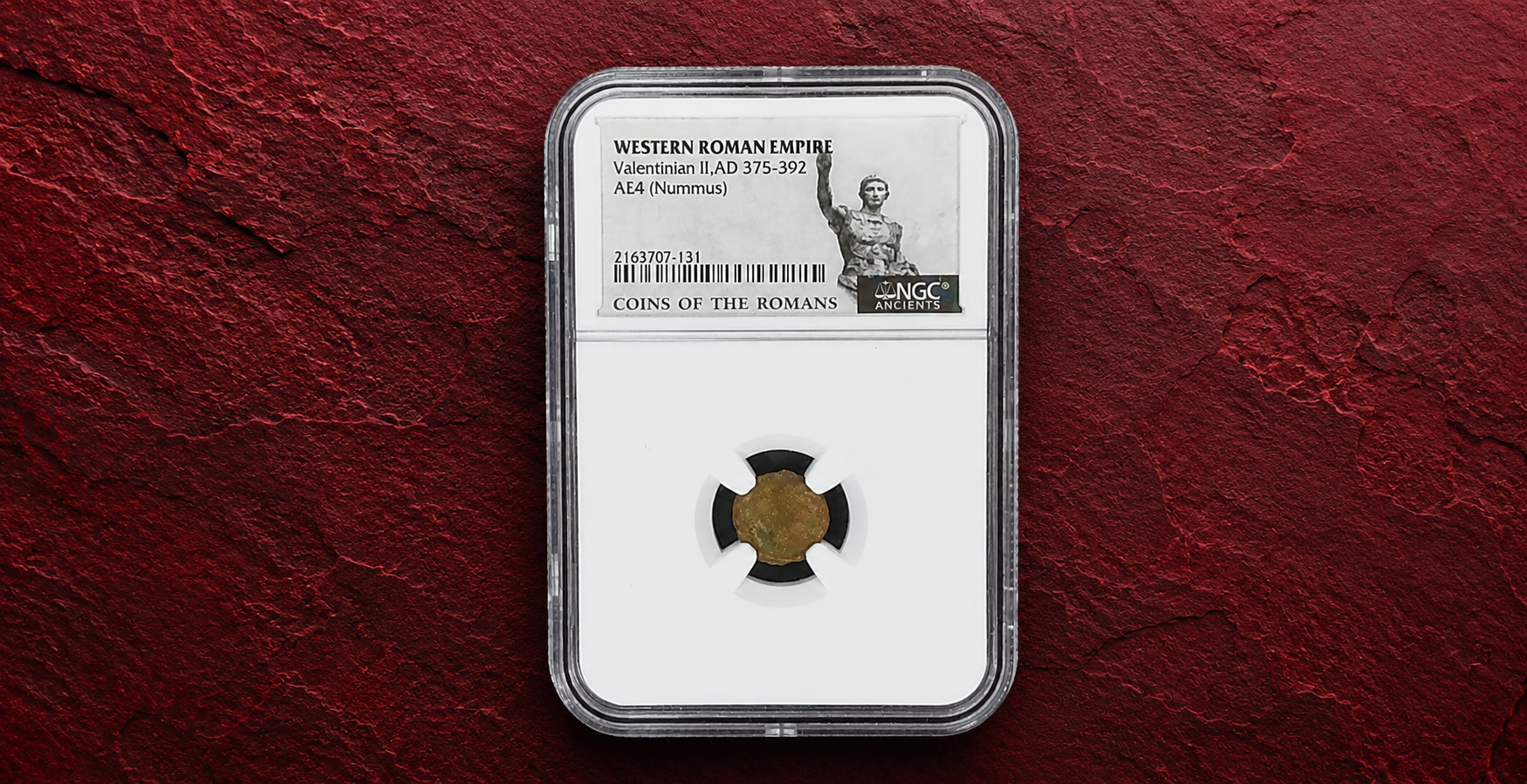 Western Roman Empire Valentinian II AE4 (Nummus) Ancient Bronze Coin – NGC Certified (AD 375–392)
