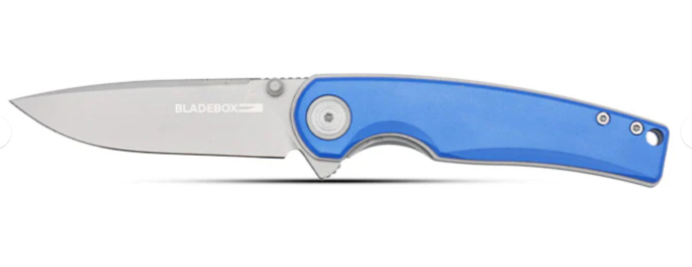 BladeBox Sea Lion Folding Pocket Knife – Blue Aluminum Handle | D2 Tool Steel